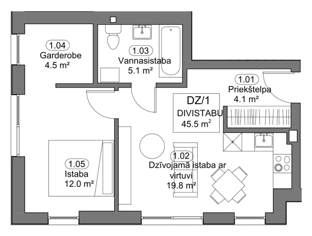Dzīvoklis Nr. 1